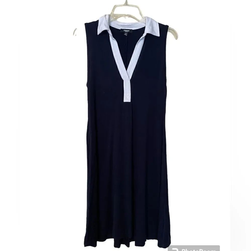 Premise Womans Sleeveless Black T-shirt Dress